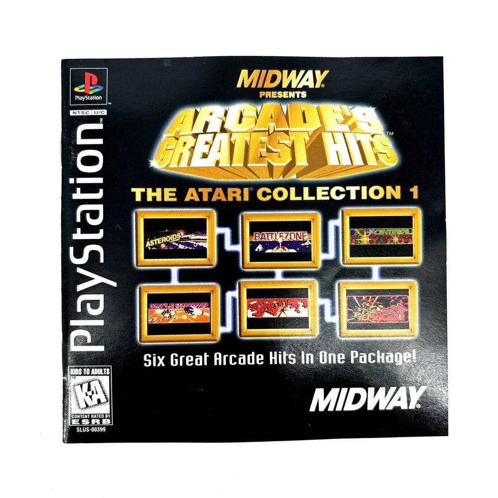 Arcade's Greatest Hits The Atari Collection 1 PS1‎ PlayStation Complete Manual